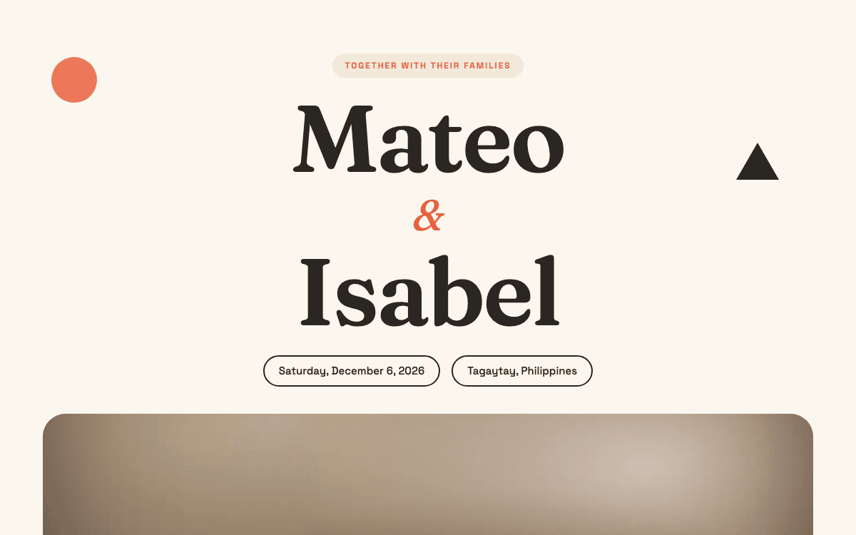 Terrazzo wedding template preview